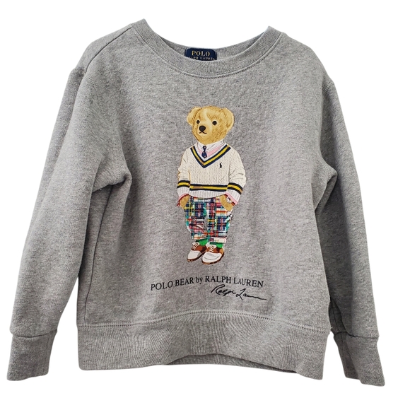 Ralph Lauren Other - Polo Ralph Lauren Golf Polo Teddy Bear Gray Sweatshirt Toddler (4)